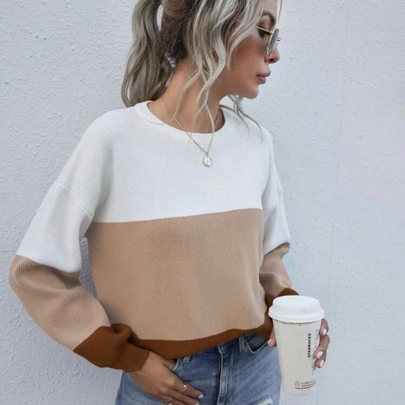 NWOT SHEIN WHITE, TAN, BROWN - Picture 3 of 9